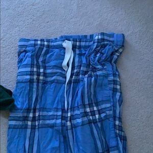 aerie blue flannel pants
